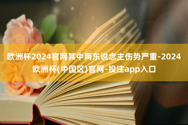 欧洲杯2024官网其中两东说念主伤势严重-2024欧洲杯(中国区)官网-投注app入口