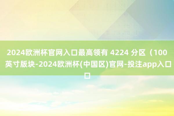 2024欧洲杯官网入口最高领有 4224 分区（100 英寸版块-2024欧洲杯(中国区)官网-投注app入口