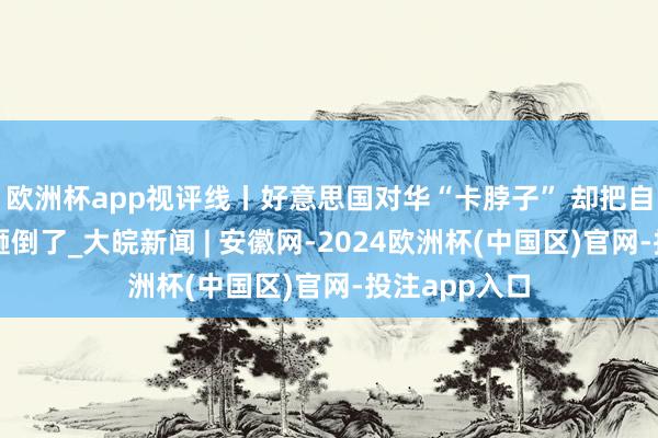 欧洲杯app视评线丨好意思国对华“卡脖子” 却把自家芯片巨头砸倒了_大皖新闻 | 安徽网-2024欧洲杯(中国区)官网-投注app入口